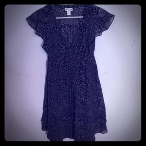 Black flutter sleeve maternity dress